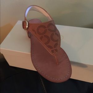 Coach "Oliana" Leather Sandals